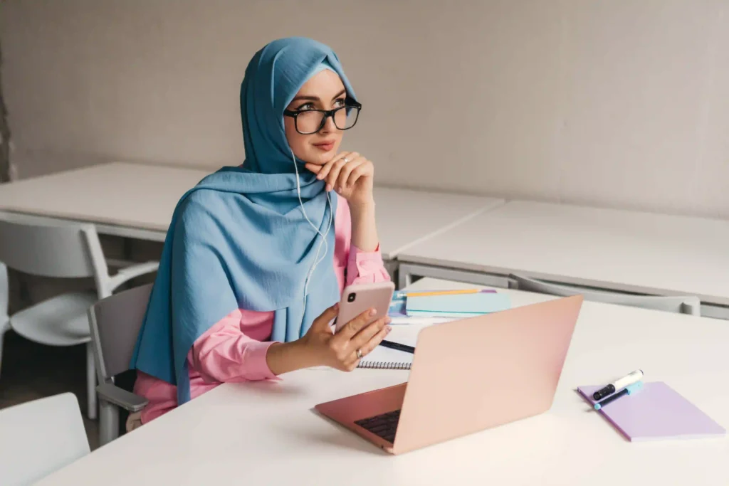 A student in Dubai working privately on homework with confidential academic support