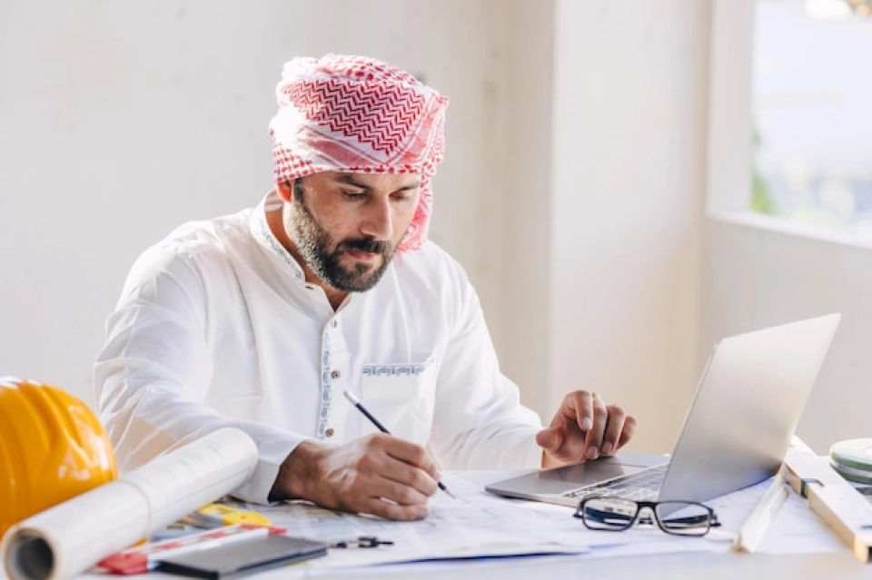 Professional academic expert working on a university project with capstone project writing help in Ajman.