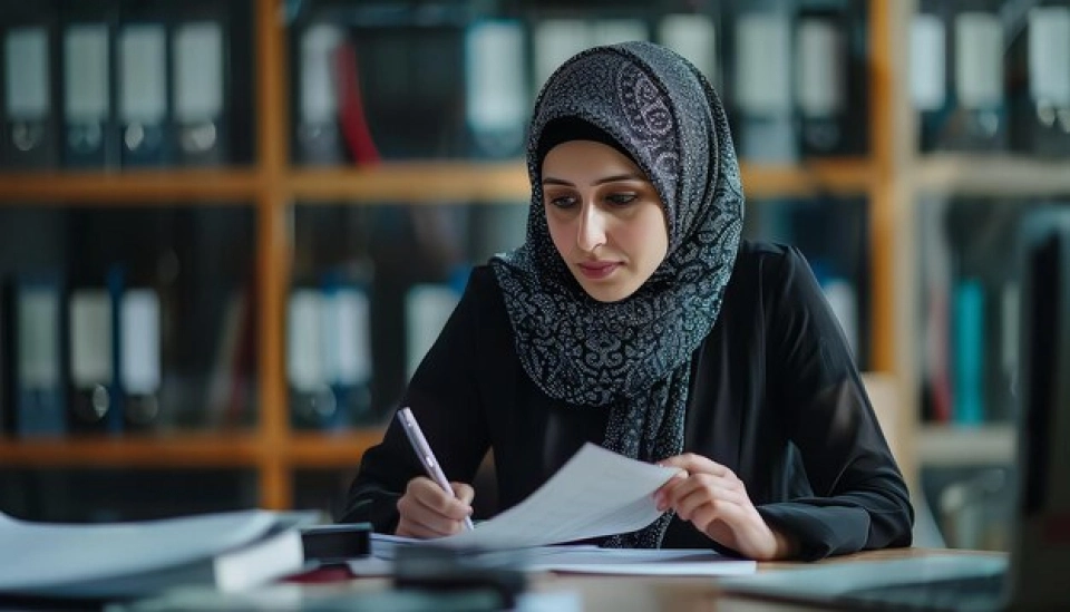 Student receiving confidential personal statement and SOP writing help in Abu Dhabi with secure handling of application documents and personal information.